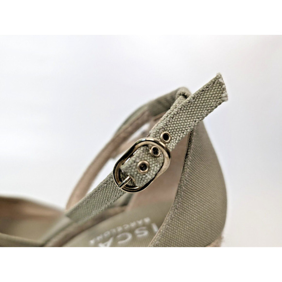 Viscata Estartit Limited Edition Canvas Espadrille Wedges Sage Green 40 US 9 - Picture 5 of 9
